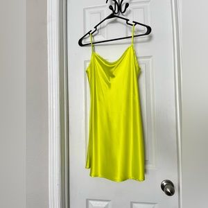 Aiello - Frankie’s Neon Yellow Mini Dress